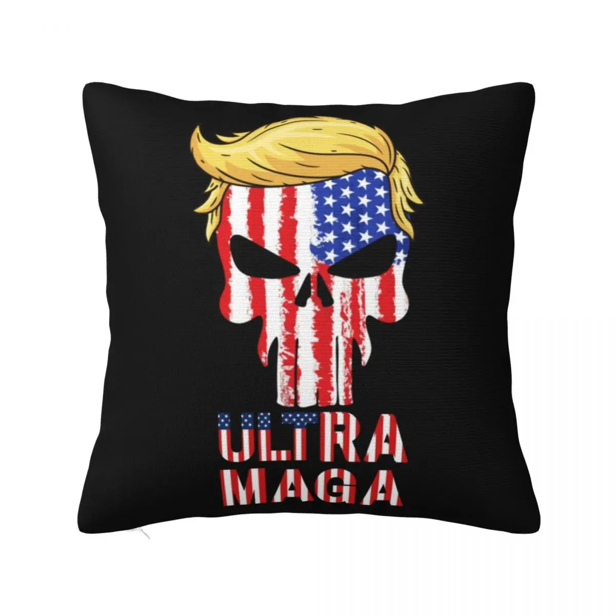 Ultra Maga Proud USA Flag Pillow Case Make America Great Again Cushion Covers Polyester Decor Pillowcase for Living Room 45x45cm