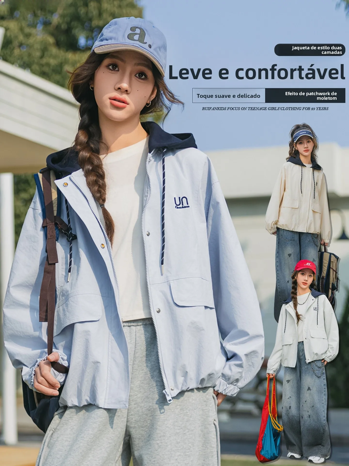 chaqueta-informal-holgada-con-capucha-para-ninas-de-secundaria-estilo-dos-piezas-de-poliester-manga-larga-para-primavera