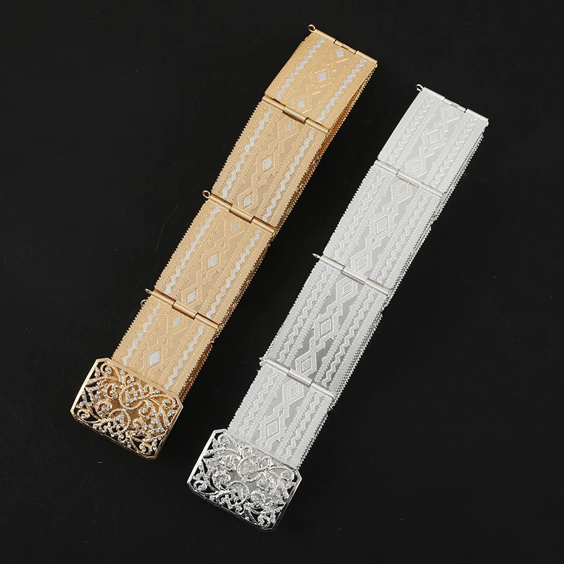 حزام خصر للسيدات على طراز القصر العربي القديم، حزام خصر معدني بإبزيم مربع، سلسلة خصر أنيقة للسيدات، مجوهرات #6