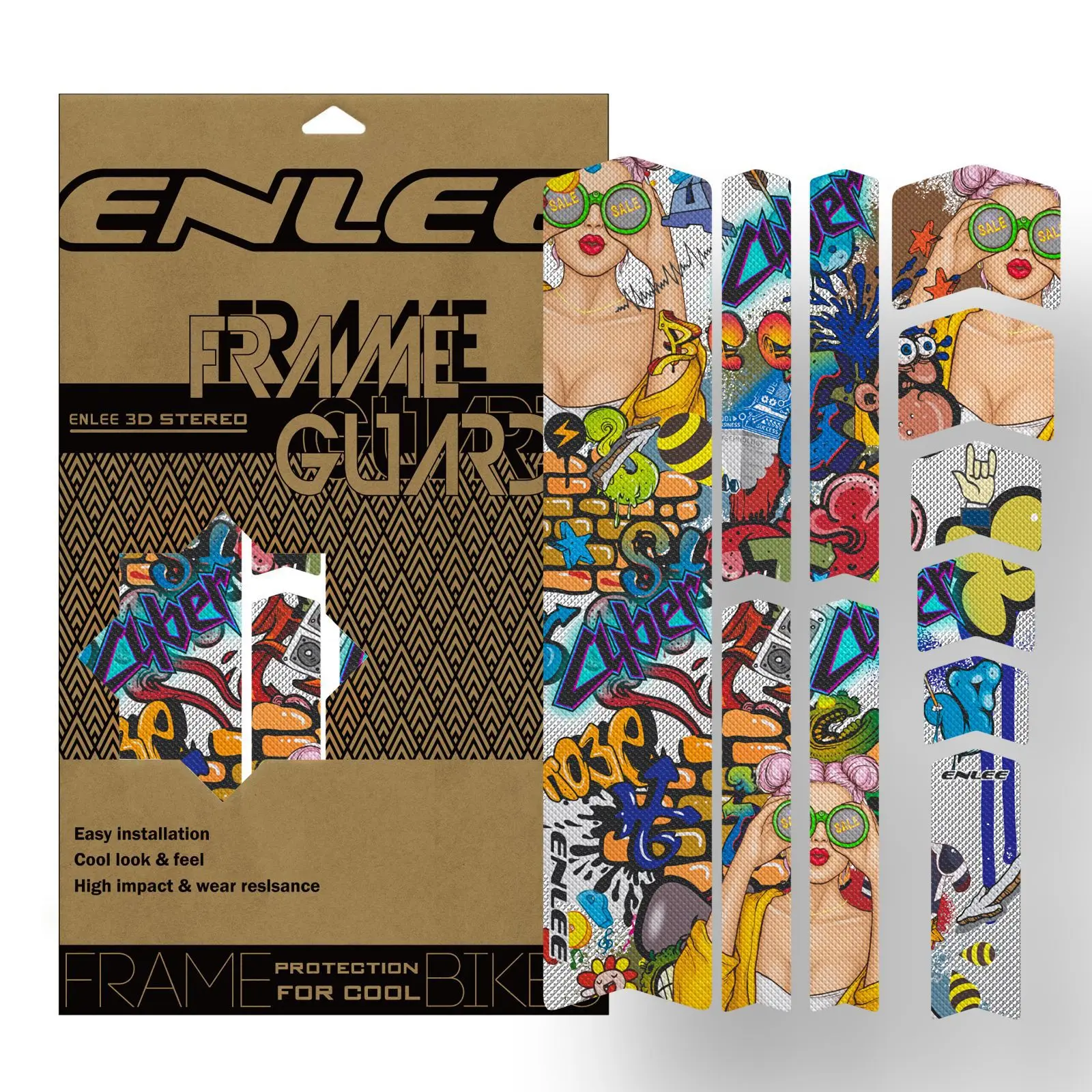 

ENLEE Bicycle Protective Film Mountain Bike 3M Sticker Frame Color Change Film Road Bike Thickened PVC Full Car Film