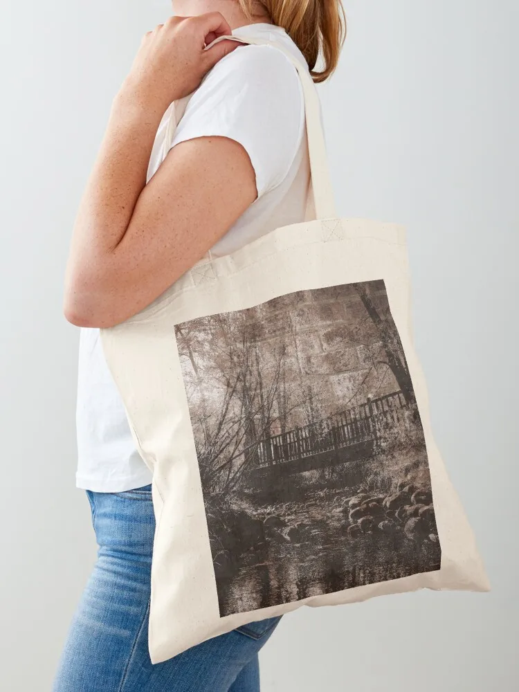 Bridge Over Creek Tote Bag women bag Women's bag shopping cart bags Canvas Tote