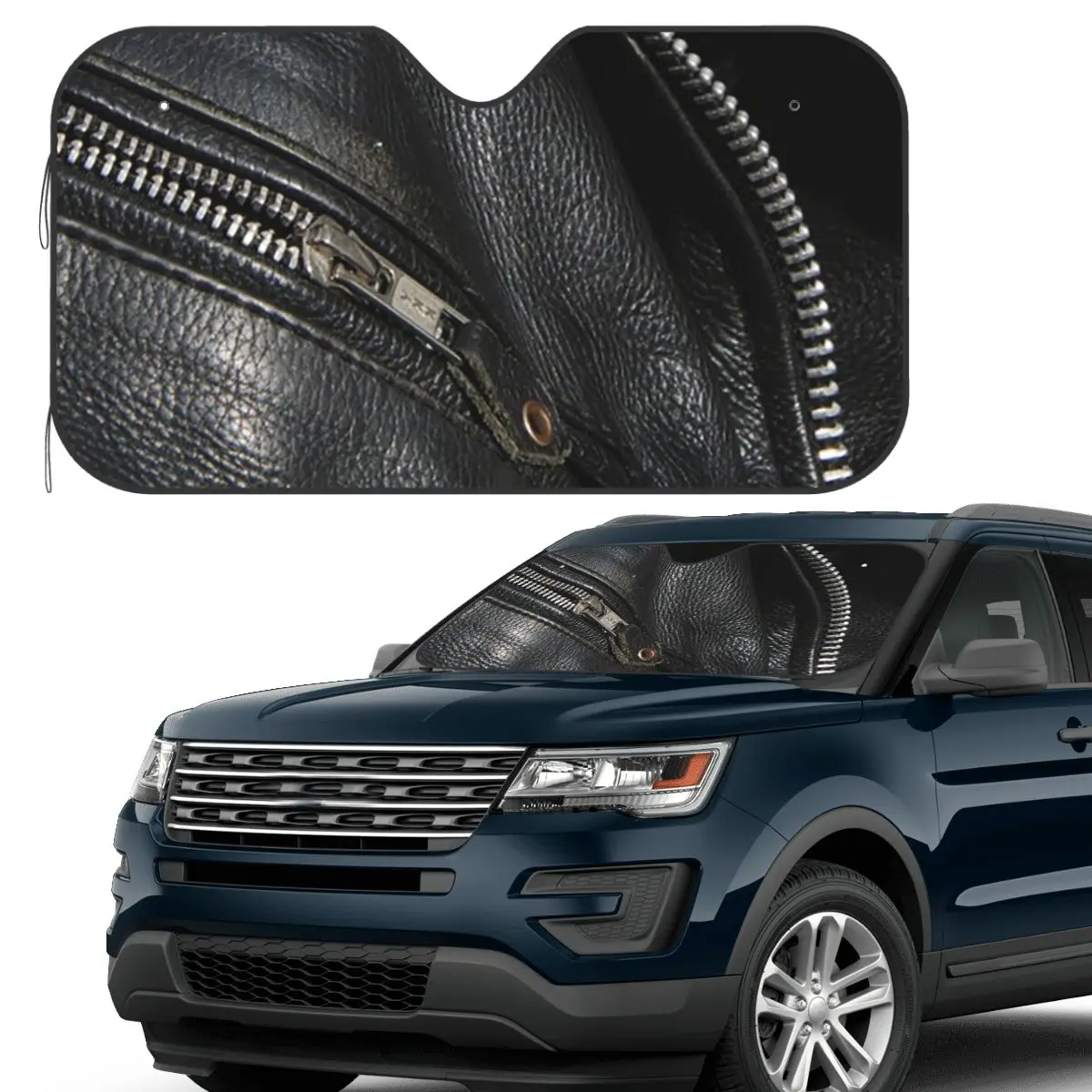 

Кожаный солнцезащитный козырек на лобовое стекло автомобиля, переднее лобовое стекло, солнцезащитный козырек, аксессуары, чехлы