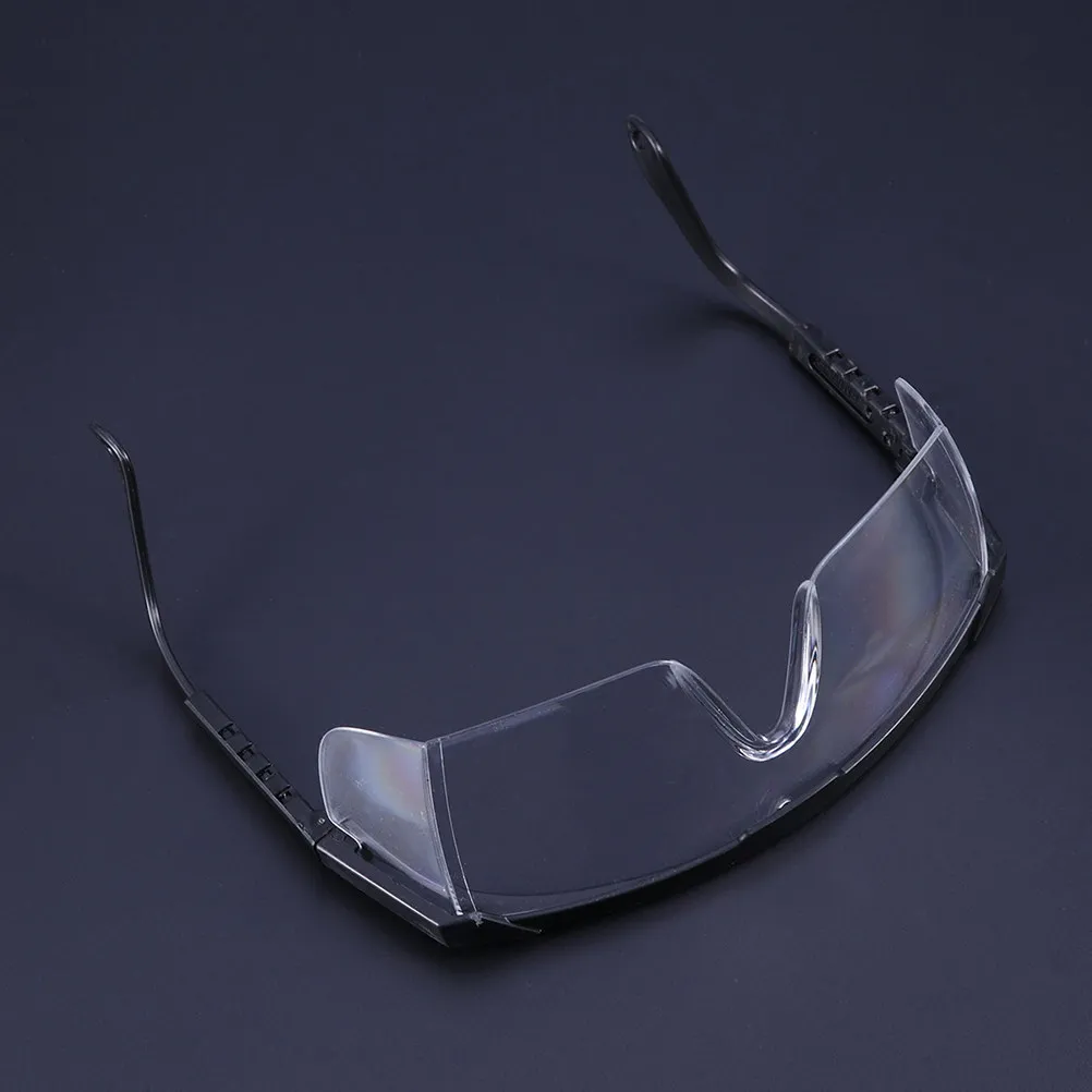 10Pcs Protective Goggles Droplet Proof Safety Glasses Black Frame Outdoor Eye Protective Glasses for Cycling Riding Hiking Wind