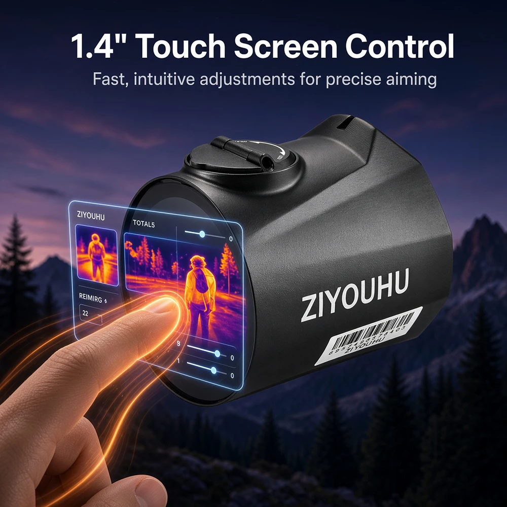Thermal Imaging Telescope 256×192 High Resolution Crosshair Targeting & Multiple Image Modes for Hunting, Wildlife Tracking