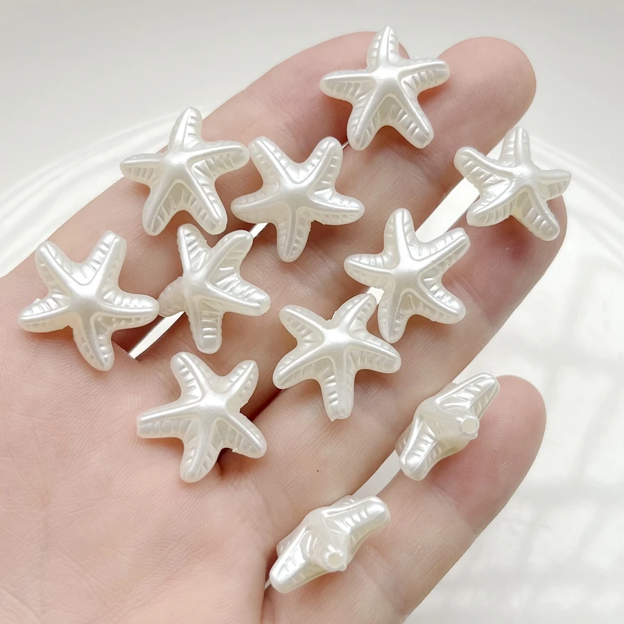 20 pieces of 19mm beautiful beige starfish beading suitable for bracelet necklace jewelry making decorative beads