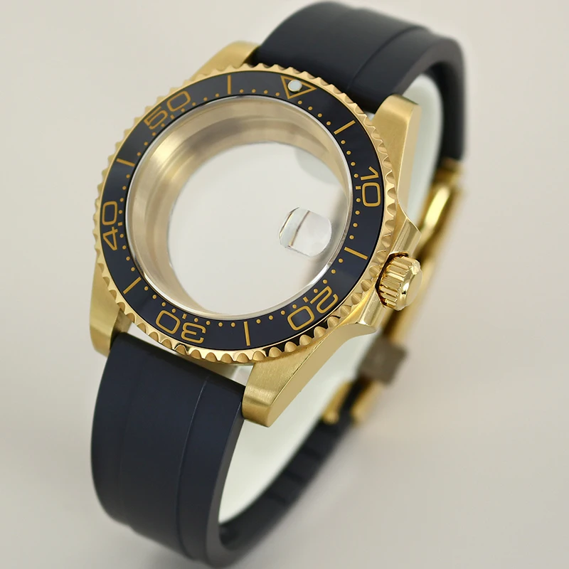 

For NH35 men's high-end watch case electroplated 316L stainless steel sapphire glass for Miyota8215 movement