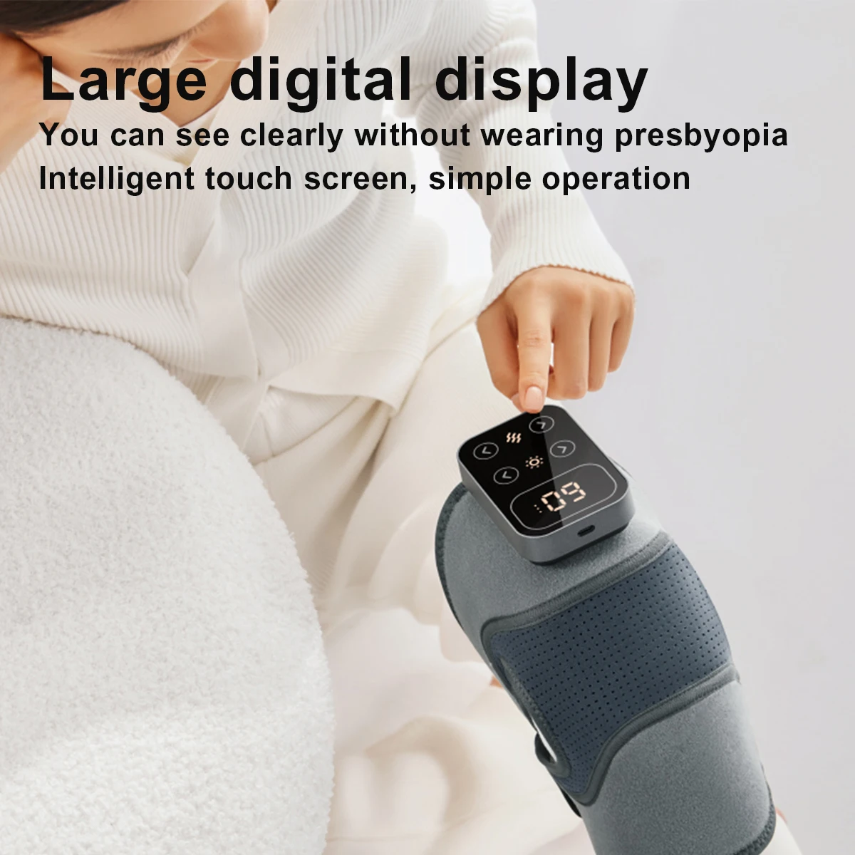 스마트 전기 무릎 마사지기 통증 완화 히팅 기능 휴대용 온열 무릎 마사지기