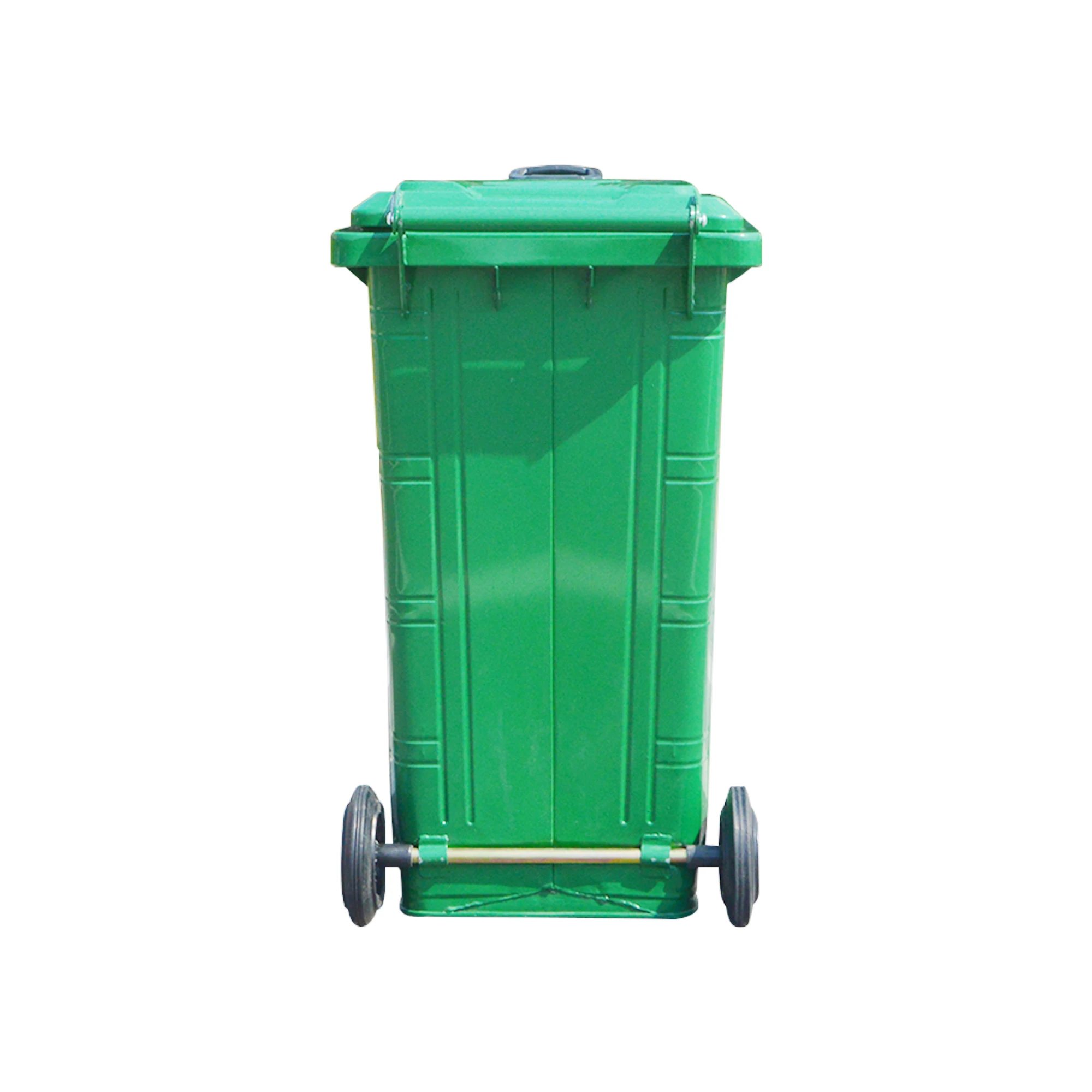 240L Galvanized Vertical Recycling Trash Can with Wheels Custom Logo and Color Available Best Seller Large Capacity Waste Bin