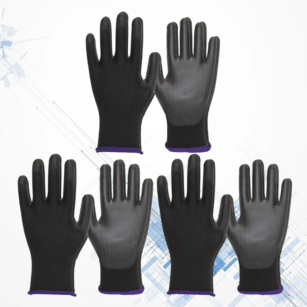

3pcs Work Gloves Wear Resistant Ventilation Safety Protective Durable Multipurpose Industrial Thicken Men Women Waterproof