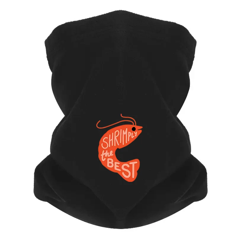Shrimp shaped design simple best Men Outdoor Scarf Mask Neck Gaiter Hat Women cap Headgear Windproof Keep Warm Winter Multifunct