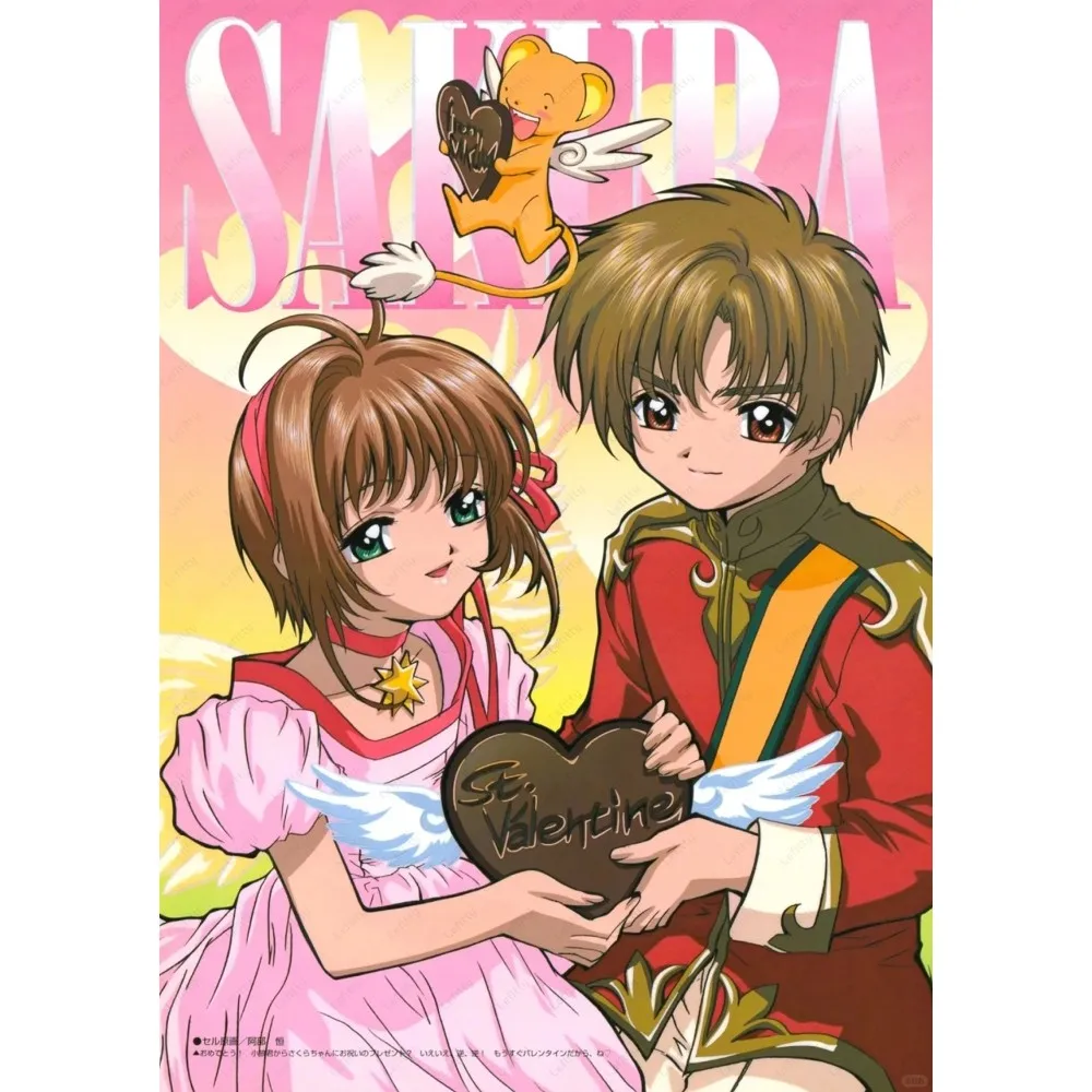 C-Card CaptorS S-Sakura Kawaii Pink Girl Poster Sticky Wall Art Printing Wasserdicht Home Living Bed Room Bar Ästhetisches Dekor – Detail 18