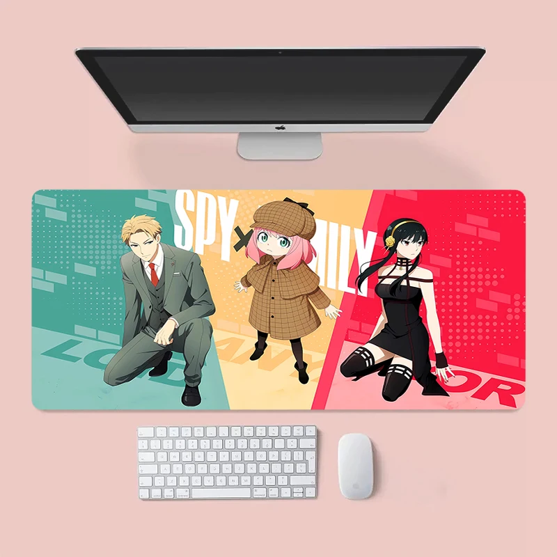 

Mouse Pad A-Anya Forger Non-Slip Rubber Edge locking mousepads Game play mats notebook computer S-SPY×FAMILYs Home Decor Kawaii