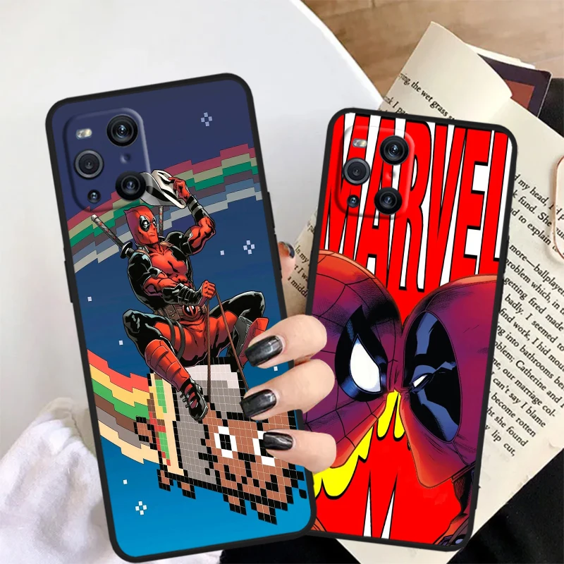 Death Attendant Marvel Cool For OPPO Find X6 X5 X3 A54S A5 A94 A16 A53S A57 A74 A72 A98 A78 A96 A9 5G Black Back Phone Case