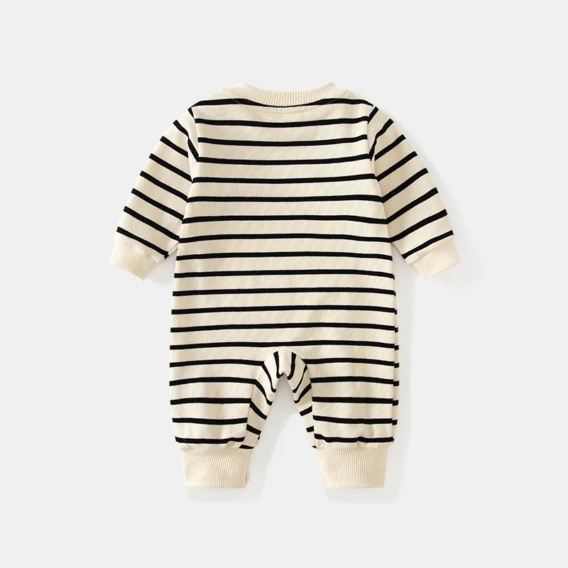 Long Sleeve Bodysuits Striped Mickey Onesie Infant Boys And Girls Cartoon Loose Jumpsuits Autumn Newborn Costume