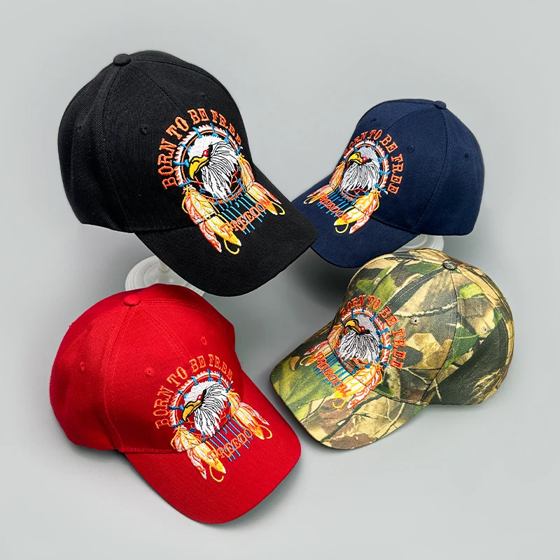 

Eagle Camouflage Embroidery Baseball Hats Outdoor New Unisex Hardtop Breathable Sunshade Hip Hop Versatile Fashion Peaked Caps