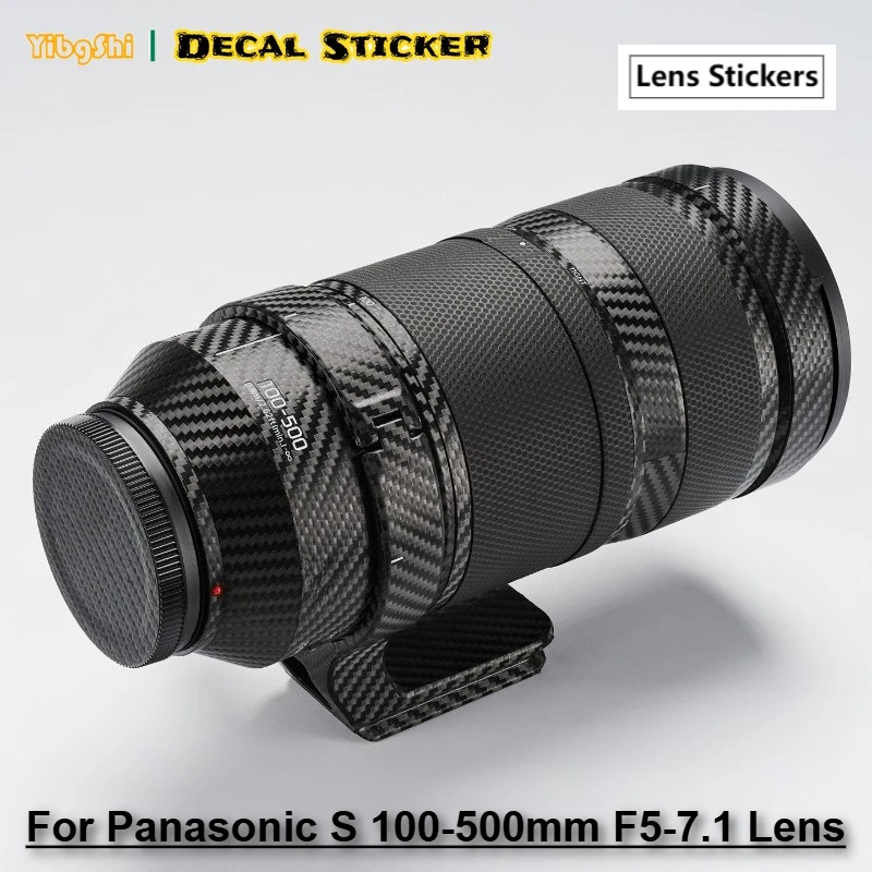 

Наклейка на объектив Panasonic 100-500 мм F5-7,1 100 500, крышка для объектива Lumix S 100-500 F5-7,1, наклейка на объектив S-R100500GK
