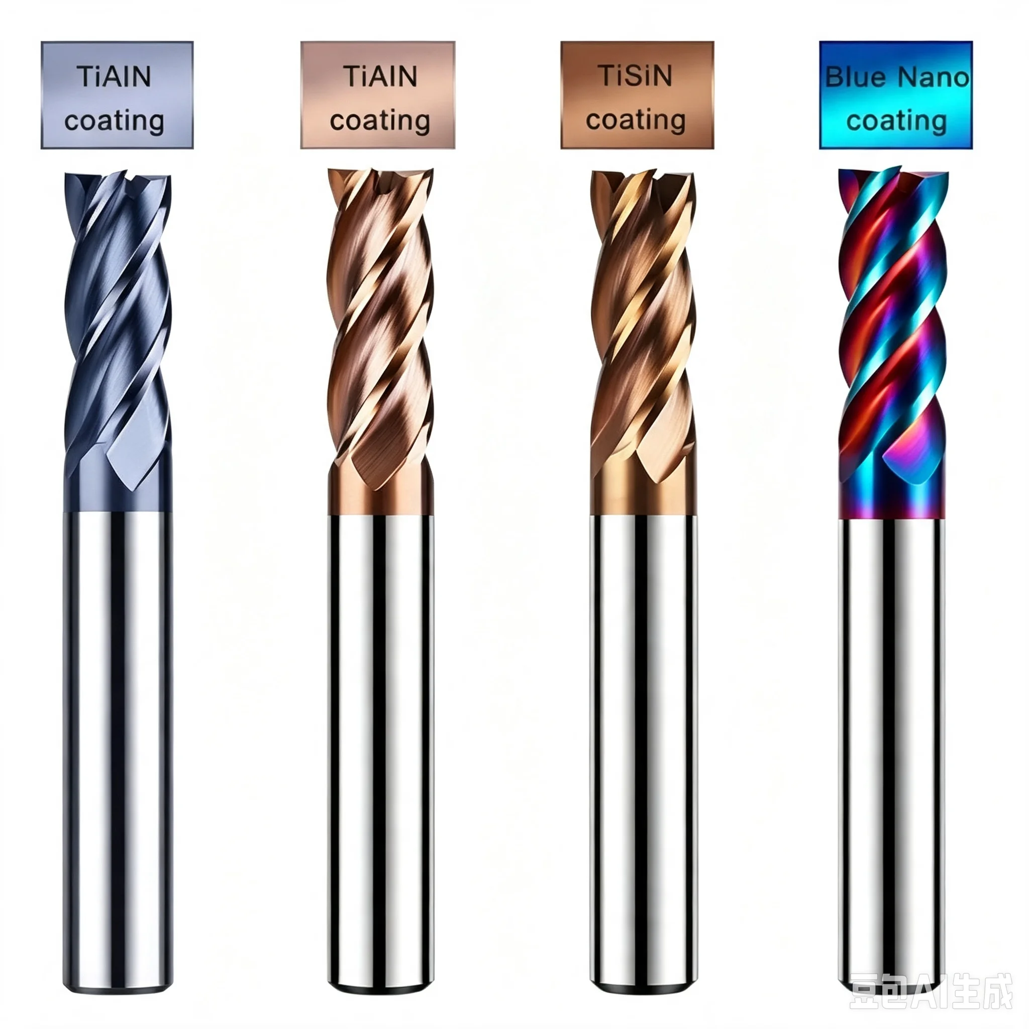 SHAZAM CNC Machine Tungsten Steel Tools HRC50/55/65/70 4-Flute 1.0-20.0mm Carbide Flat End Mills