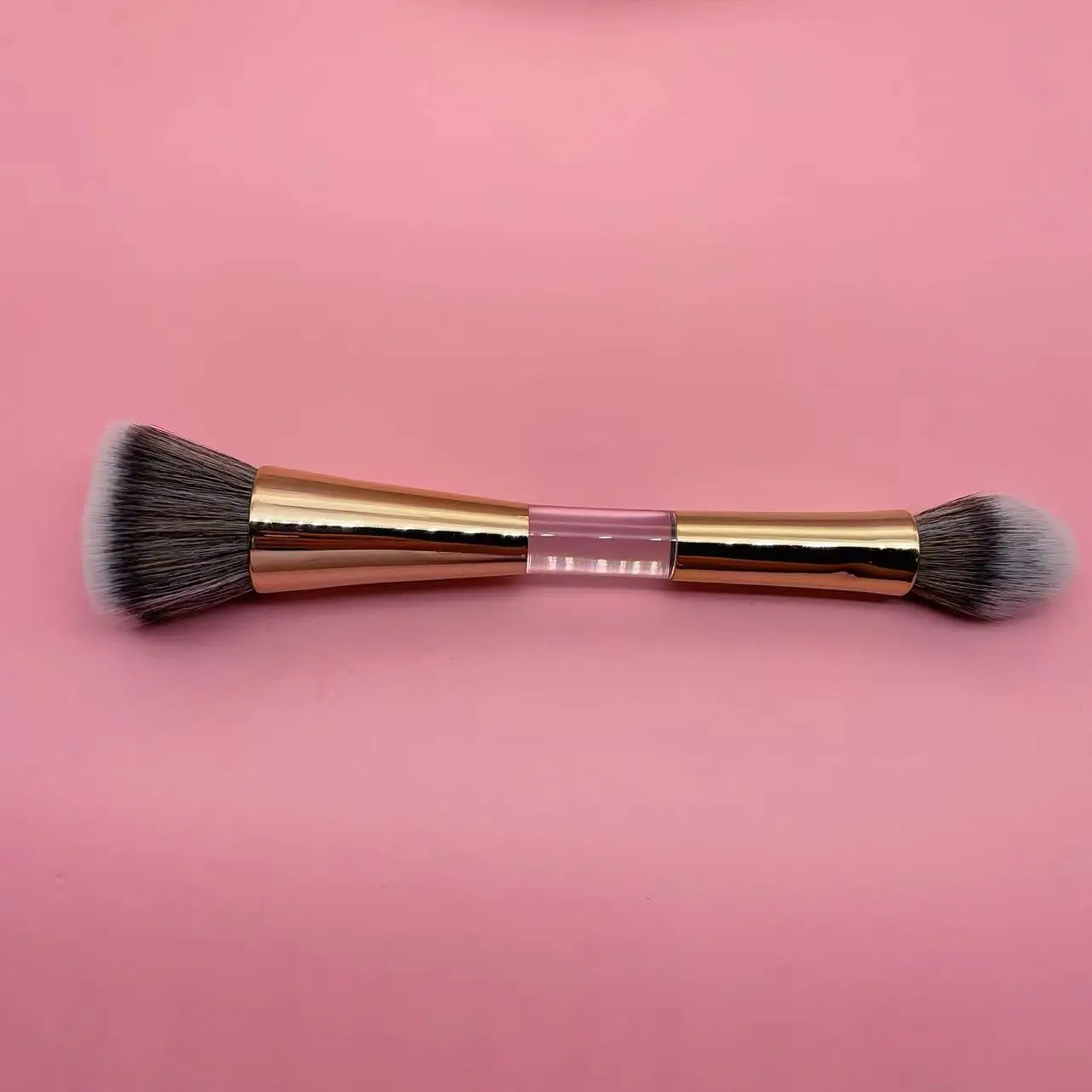 YLovely 4in1 Travel Foundation Brush Blush Blending Brush Powder Buildable Dual Ended Makeup Tools