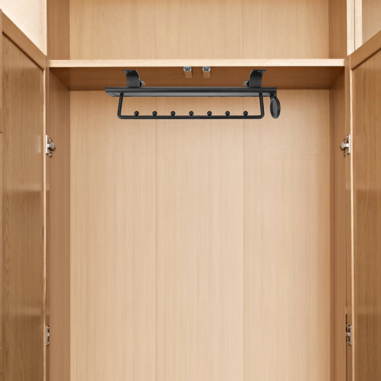 

Metal Closet Rod Clothes Rail Wardrobe Hanging Rod for Pants Trousers Efficient Storage Clothes Rail Closet Accessories