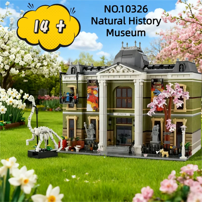 

MOC 10326 Natural History Museum Building Blocks Model Bricks Street View 4014PCS Assembly Toy Kid Adult Christmas Birthday Gift