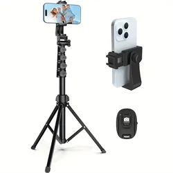 160Cm Statief Voor Mobiele Telefoon Camera Telefoon Stand Statief Met Afstandsbediening En Telefoonhouder Draagbare Statiefvideo-Opname Voor iPhone