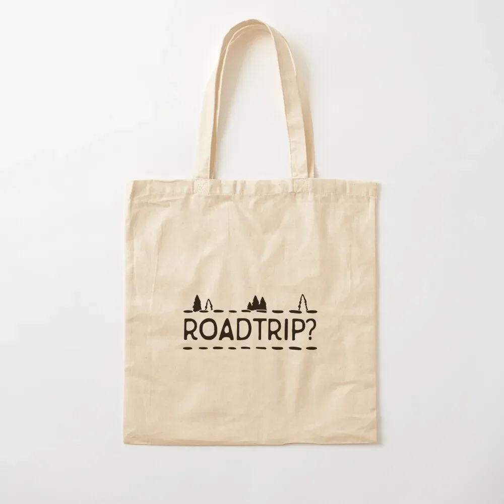 

Roadtrip - Black on White Tote Bag canvas tote bags handbag Bag