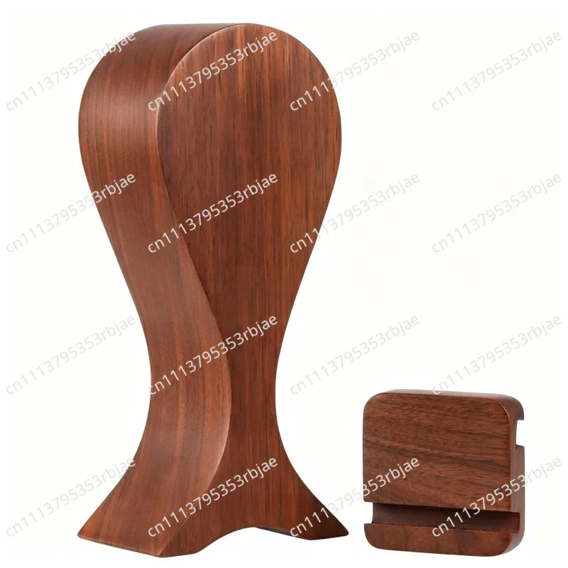 Black Walnut Wood Headphone Stand Pure Soild Wood Custom Creative Headphone Storage Stand Fish Shape Design Wooden Display Stand