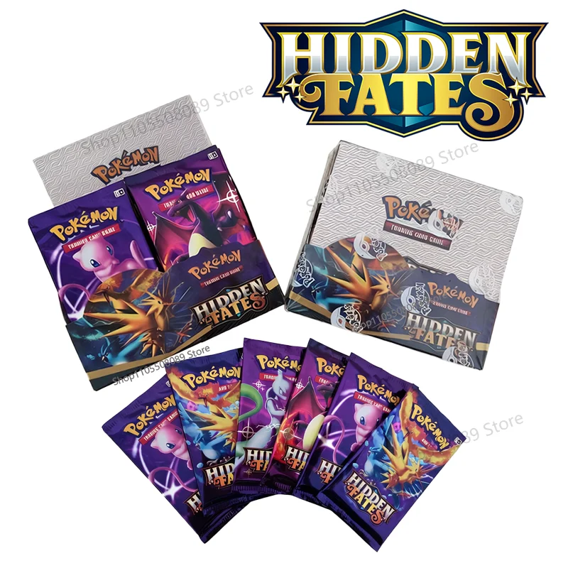 Englische Version 360 Stück Pokemon TCG Hidden Fates Classics Booster Box Pokemon Sammelkarten 36er Pack Box für Jungen Kinder Geschenke