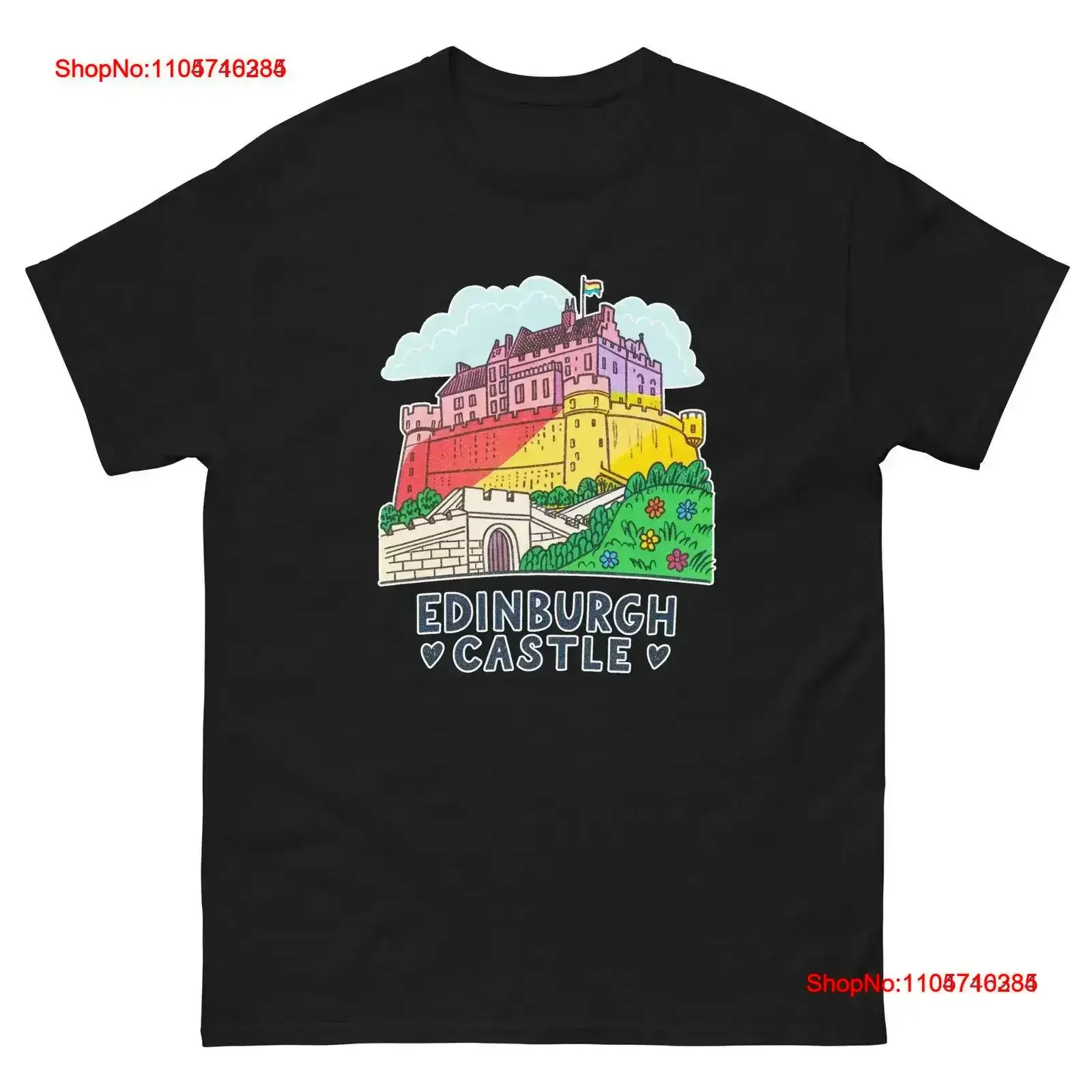 Edinburguh Castle Attraction Landmark Travel T Shirt vintage Washed Slightly Versatile streetwear Comfortable Stretched