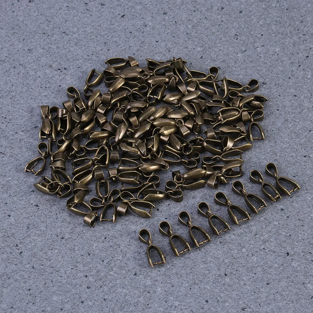 

50 pcs Metal Bead Pendant Connector Pinch Clasp Buckle Jewelry Findings for Necklace Bracelet Dangle Keychain DIY Accessories