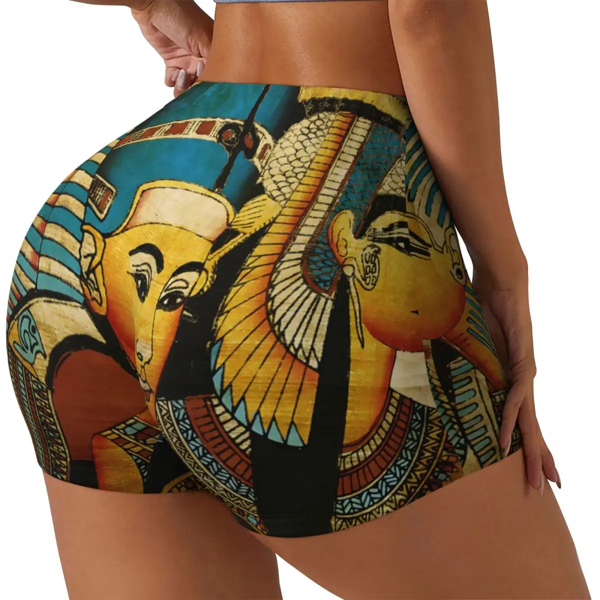 

Sexy Tight Hip Sports Shorts Egyptian Gods And Goddess Fitness Women's Comfortable Yoga Shorts