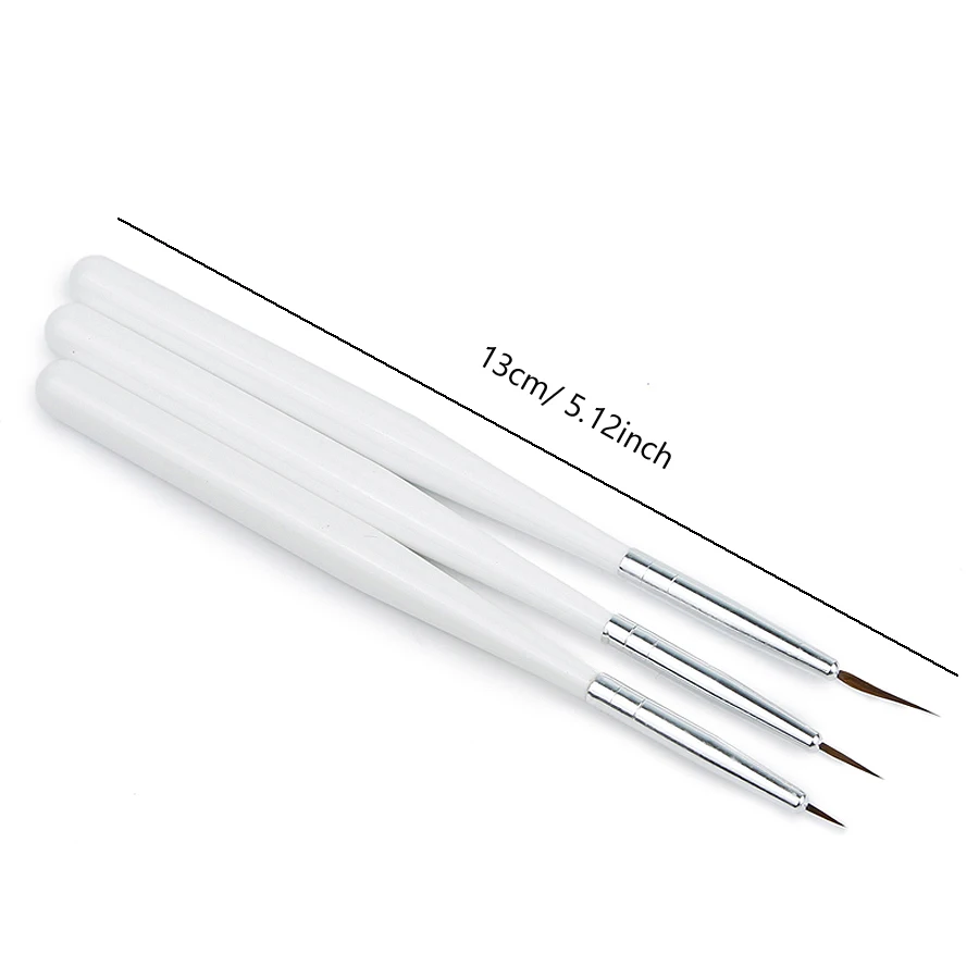 Nagelpinsel-Set, Nagelkunst-Design, Tipps, Zeichnen, Schnitzen, Punktieren, Nagelstift, flacher Liner für Acryl-Gel-Nagellack, Maniküre