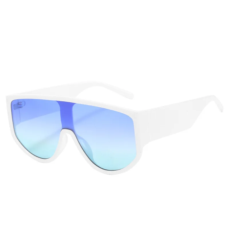 Shield Big Frame Oversized Sunglasses Women Beige Green Luxury Brand Large Men Sun Glasses Trendy Square Gradient Shades UV400