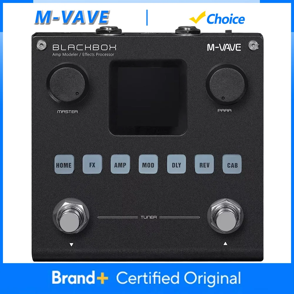 

M-VAVE Blackbox Guitar/Bass AMP Modeler Multi-effects Processor Built-in 10hours Battery Electric Guitar Bass Parts Accessories