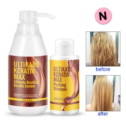 11,11 brasilianische 5% 300ml Keratin Behandlung + 100ml Reinigende Shampoo Begradigen und Reparatur Beschädigt Cruly Haar + Freies geschenke