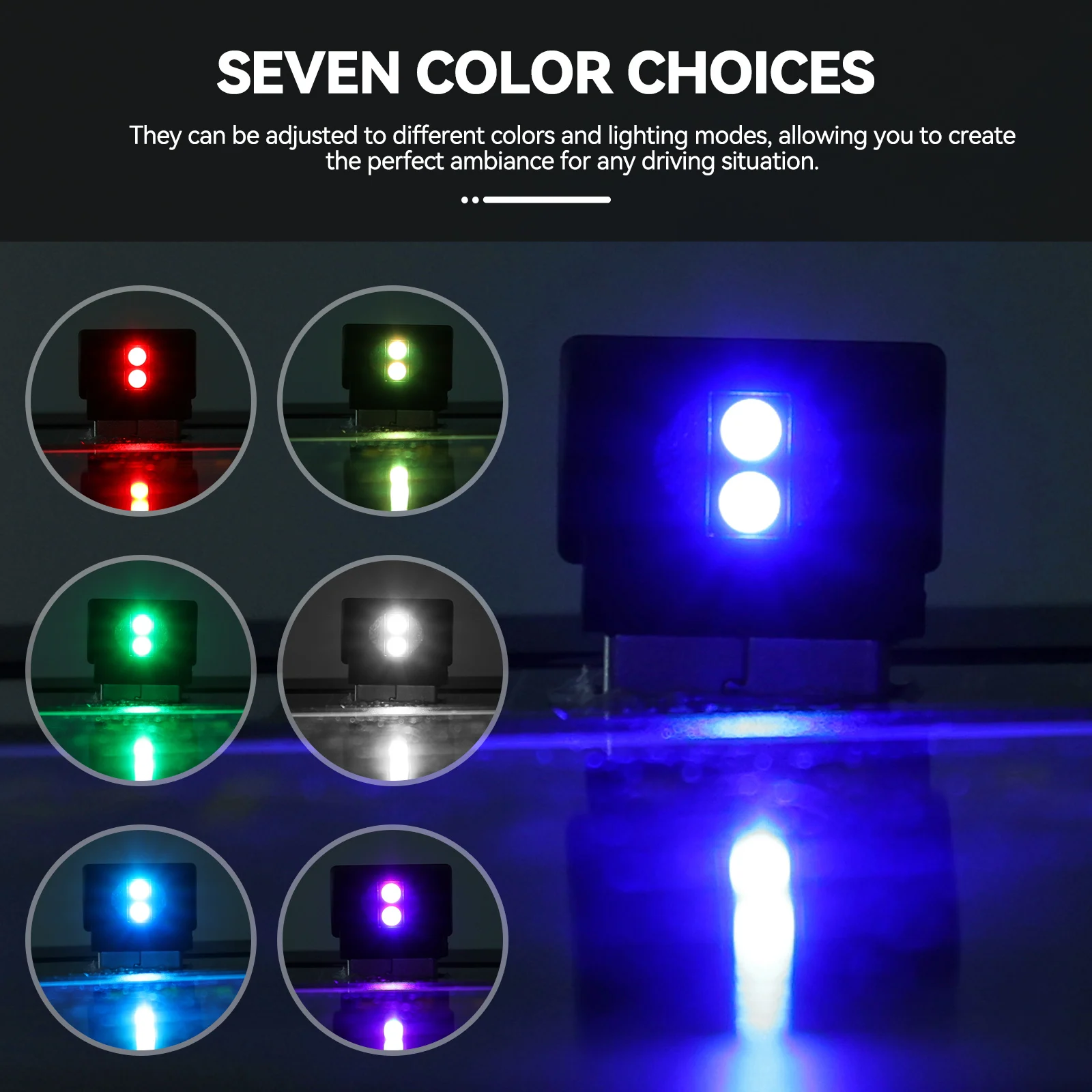 7 Colors Car Mini USB LED Ambient Light Auto Interior Atmosphere Light Decorative Lamp Emergency Lighting PC Auto Colorful Light