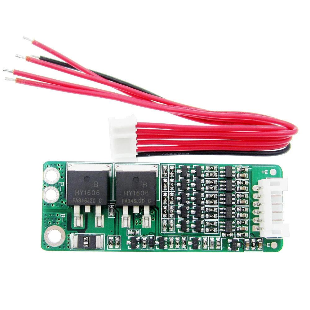 1pcs 5S 15A Li-ion Lithium Battery BMS 18650 Charger Protection Board 18V 21V Circuit Short Current Cell Protection With Wire
