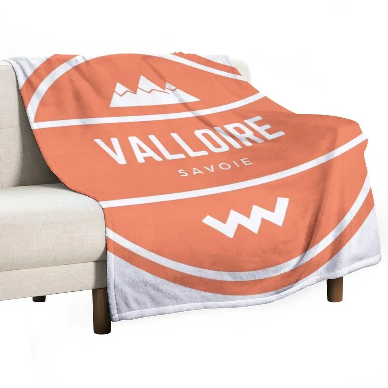 Valloire Resort in Haute Maurienne, Savoie, France, Europe - Mountain Hiking Snowboard Ski Resort Vintage Logo Throw Blanket