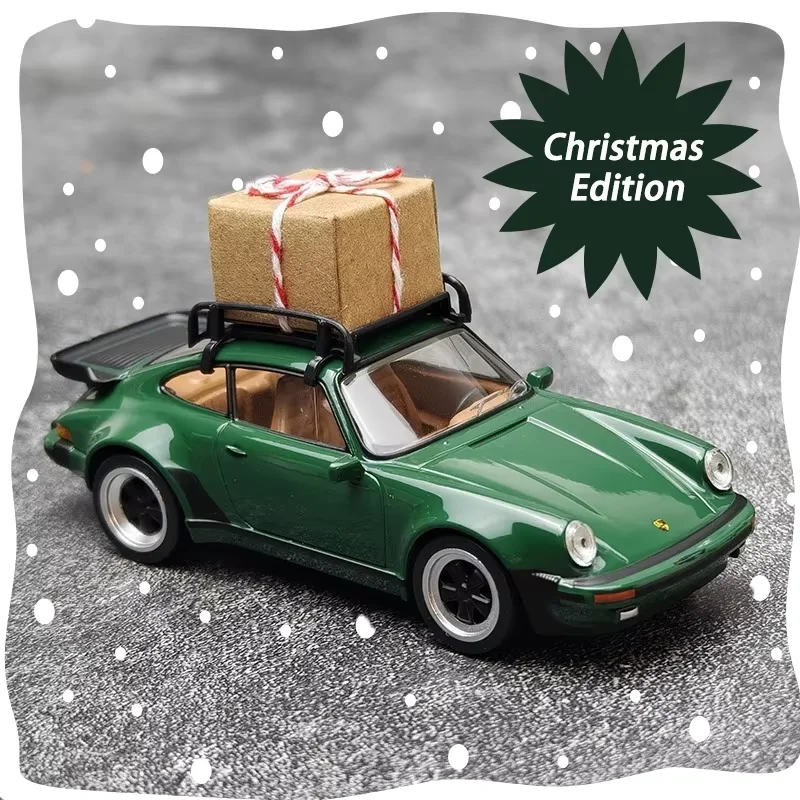 NOREV Diecast 1:43 Christmas Edition 911 Turbo 1978 Alloy Car Model Static Collection Decorated Holiday Gifts Toys