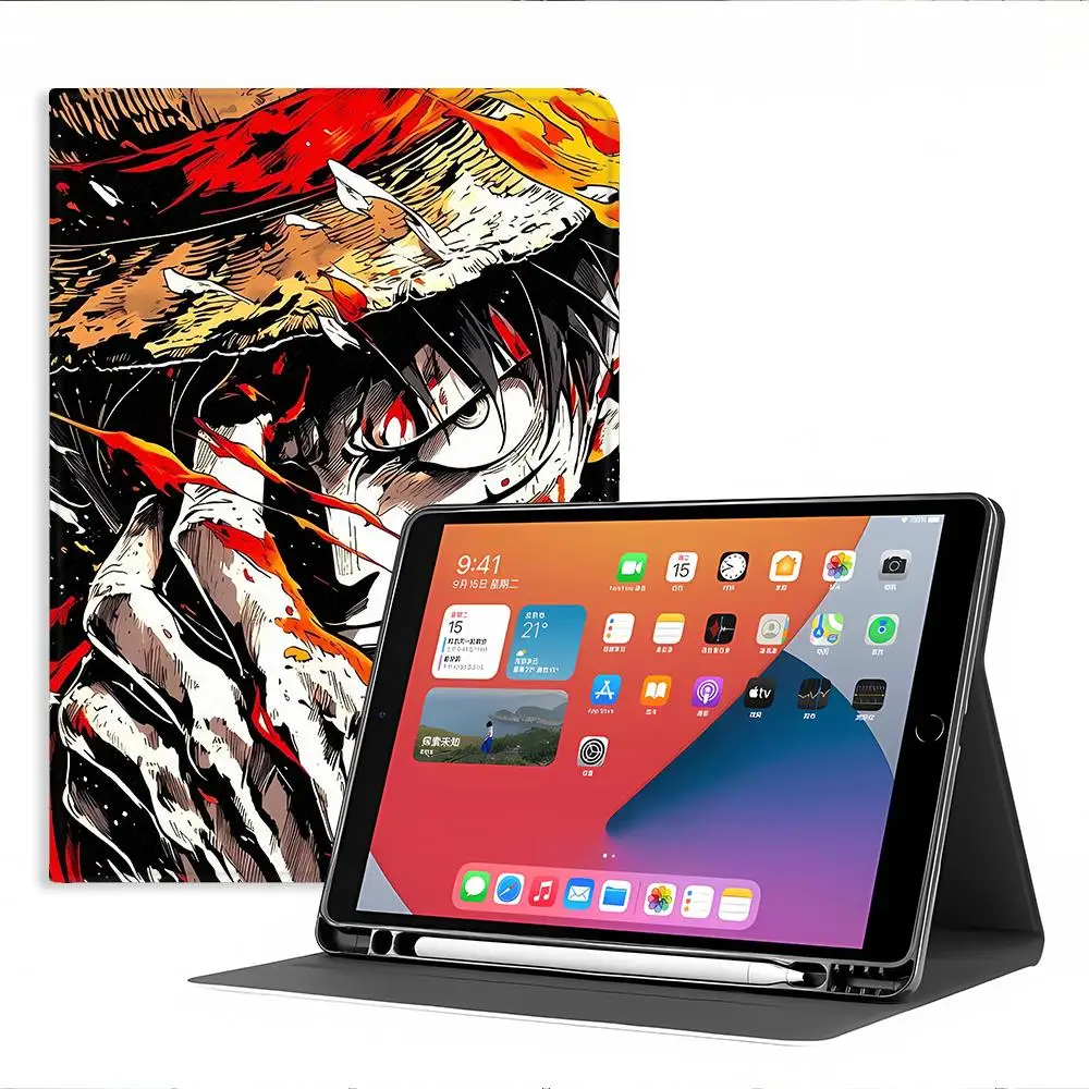 O-One P-Pieces D Luffys with Pencil Slot Case for Apple iPad Pro11 13 Air 11 13 M4 M3 M2 A16 2026 10th 7/8/9th Air 4/5/6th
