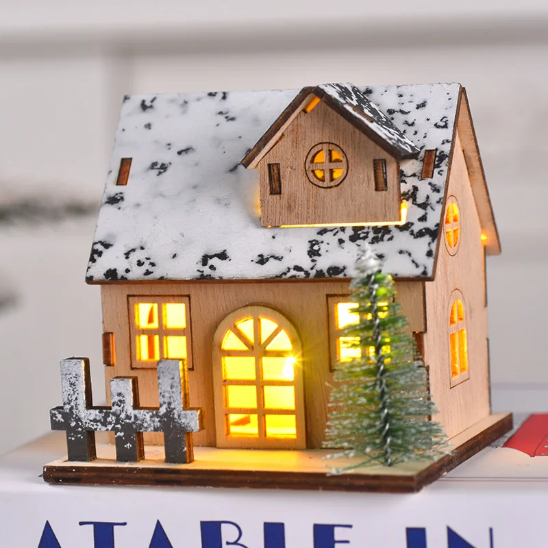 Festive Christmas House Figurine Decoration 3