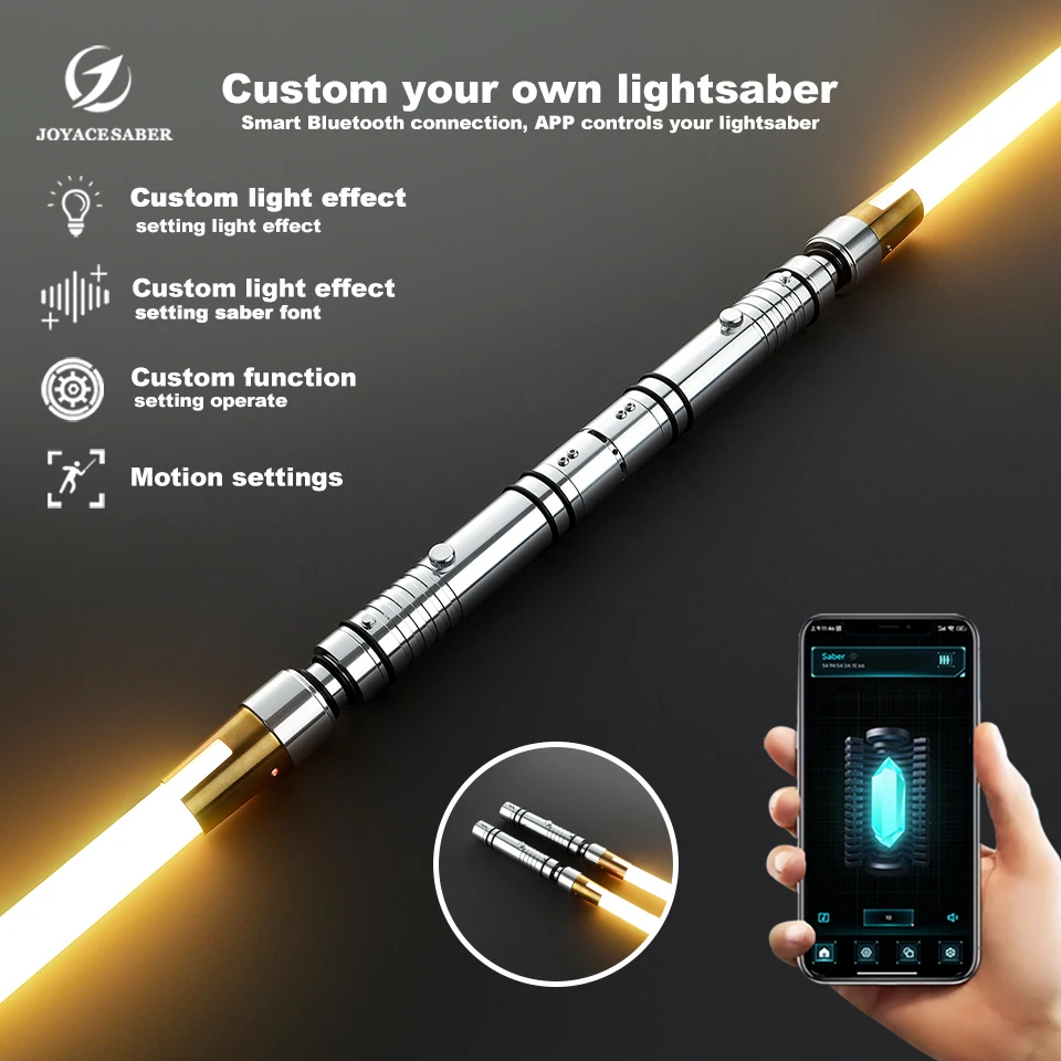 

Пиксельный световой меч Bastila Shan светильник Saber Neopixel, лазерный меч с двумя краями, металлическая ручка, косплей, тяжелая дуэльная сабля Xenopixel