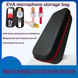 EVA packaging box, wireless Q7 microphone bag, handheld karaoke microphone bag,Microphone W858 Zipper PU Leather Bag