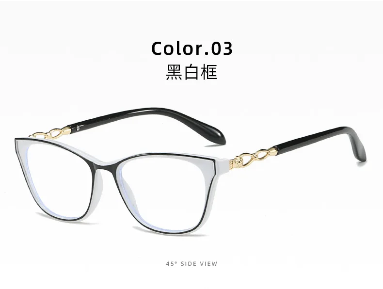 Fertige Lesebrille für Damen mit Metallkettenbügel, Presbyopie-Brille für Frauen, Dioptrien +1,00 +2,00 +3,00 Gafas 56156