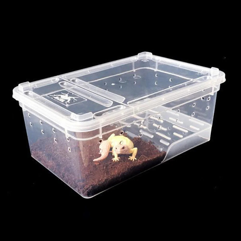 Amphibious Pet Habitat Tank Multi-Function Turtle Aquarium Basking Platform Reptile Breeding Box Plastic Feeding Tank For