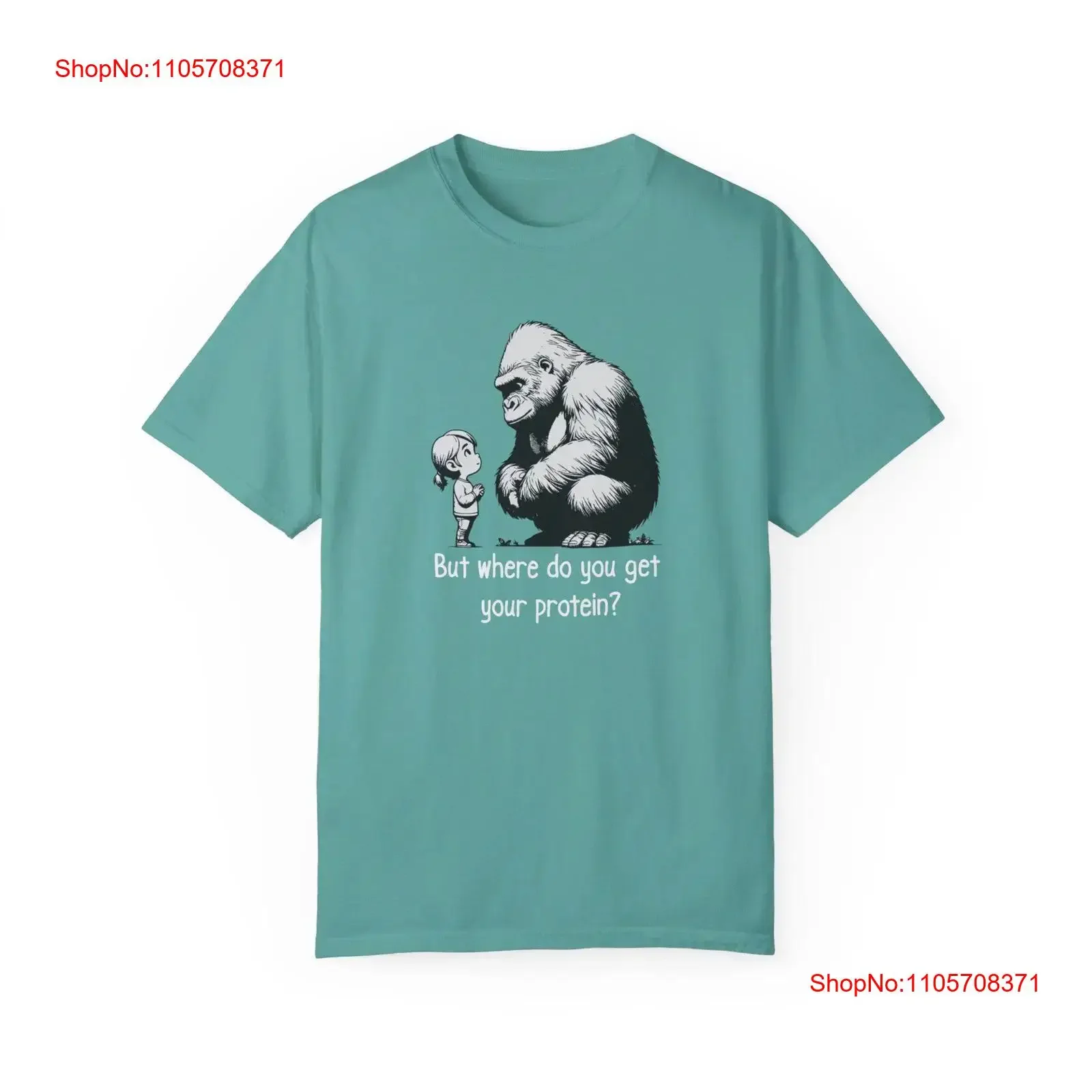 But Where Do You Get Your Protein shirt Vegetarian T Vegan Herbivore Plant based Garment Dyed vintage Washed designer clothes