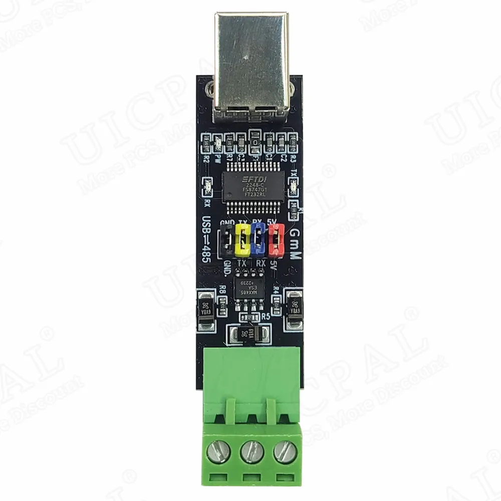 Módulo de conversão USB para TTL, USB 2.0 para conversor RS485, Chip FT232RL, TVS Tube, Proteção de auto-recuperação USB