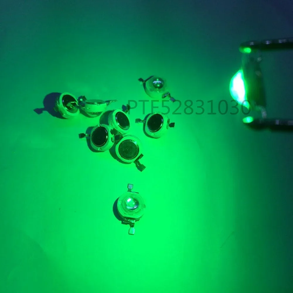 FREE SHIPPING 100PCS/LOT High Power EPILEDS Chip 3W Green LED Bulb 45MIL led lamp 520-525NM 130-140LM 650-700MA