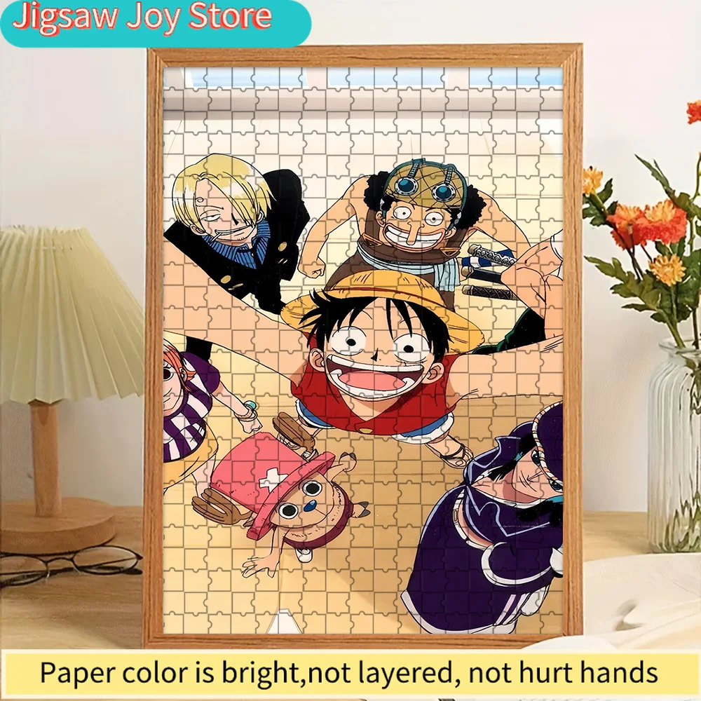 

Anime One Piece Straw Hat Pirates Group Selfie Happy Scene Paper Puzzle, Creative Home Decor Gift For Anime Enthusiasts