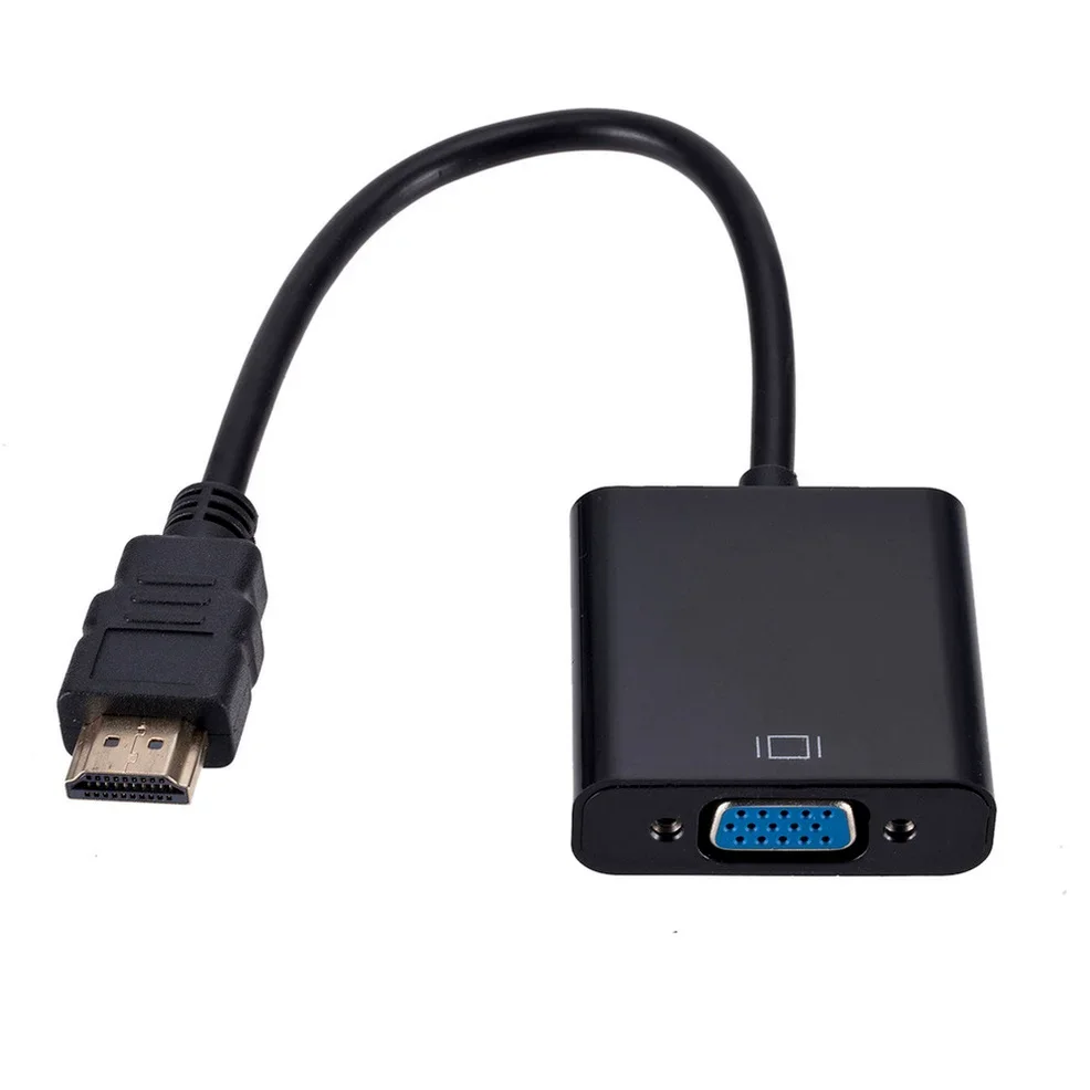 HD 1080P HDMI-compatible to VGA Adapter Cable With Audio Power Port Converter Apply to PS4 XBOX PC Laptop HDTV Projector Monitor